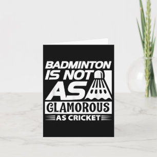 Carte Badminton Lover Funny - Badminton n'est pas aussi 