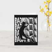 Carte Badminton Lovers Theme Graphisme (Fleur jaune)