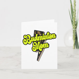 Carte Badminton Maman Leopard Bolt Thunder Sports Vintag