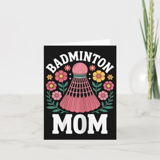 Carte Badminton Maman Shuttle Funny Badminton (Devant)