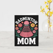 Carte Badminton Maman Shuttle Funny Badminton (Fleur jaune)
