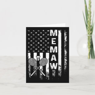 Carte Badminton Memaw American Flag Vintage Christmas Xm