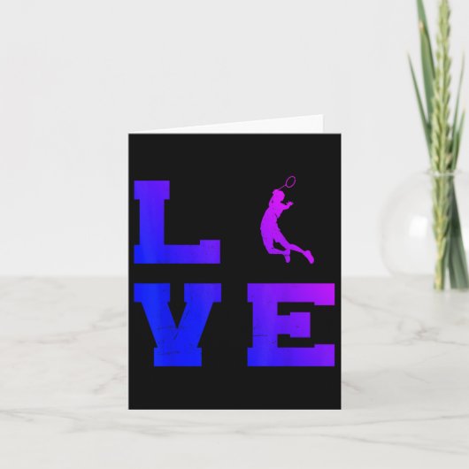 Carte Badminton Mens Femmes Joueuse Badminton Navette (Devant)