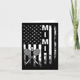 Carte Badminton Mimi American Flag Vintage Christmas Xma