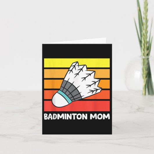 Carte Badminton Mom Funny Badminton Mother (Devant)