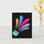 Carte Badminton Navette Colorée (Fleur jaune)