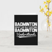 Carte Badminton ne pose pas de questions stupides Badmin (Fleur jaune)