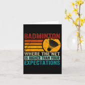 Carte Badminton - Net Est Plus Élevé Que Vos Attentes (Fleur jaune)