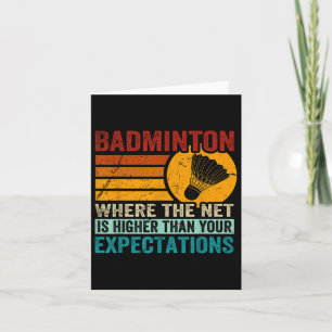 Carte Badminton - Net Est Plus Élevé Que Vos Attentes