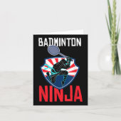 Carte Badminton Ninja Chemise Funny Joueur Badminton Bad (Devant)