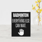 Carte Badminton Now ! Tout le reste peut attendre le spo (Fleur jaune)