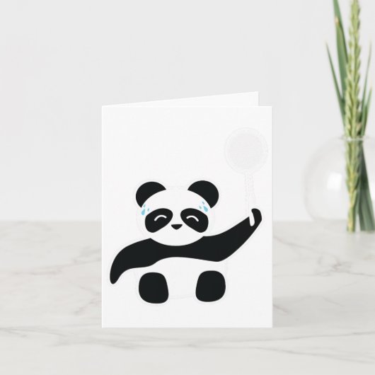 Carte Badminton Panda se suer (Devant)