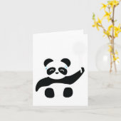 Carte Badminton Panda se suer (Fleur jaune)