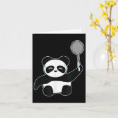 Carte Badminton Panda se suer (Fleur jaune)