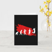 Carte Badminton Player Evolution Funny Sports Graphique (Fleur jaune)