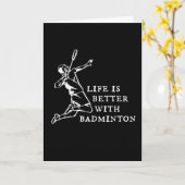 Carte Badminton Player Gifts (Fleur jaune)