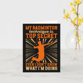 Carte Badminton Player My Badminton Technique (Fleur jaune)