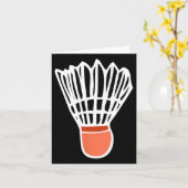 Carte Badminton Player Racket Shuttle Illustration Sport (Fleur jaune)