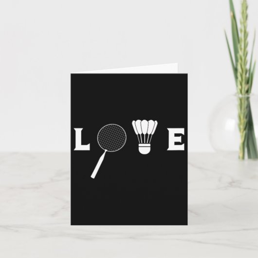 Carte Badminton Player Racket Sports Shutting Funny Badm (Devant)