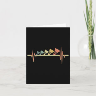 Carte Badminton Player Retro Heartbeat - Badminton Sport