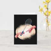 Carte Badminton Player Shuttle Gift Badminton (Fleur jaune)