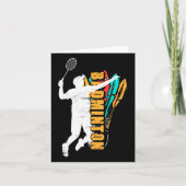 Carte Badminton Player Shuttle Racket Badminton (Devant)