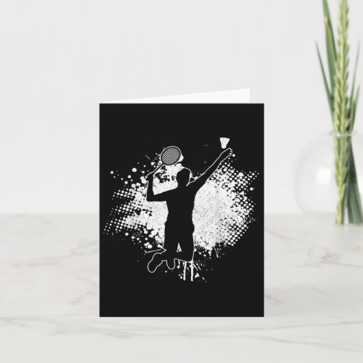 Carte Badminton Player Vintage Badminton (Devant)