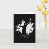 Carte Badminton Player Vintage Badminton (Fleur jaune)