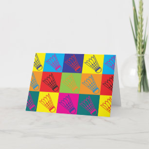 Carte Badminton Pop Art