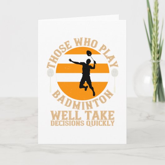 Carte Badminton - Prendre des décisions rapidement (Devant)
