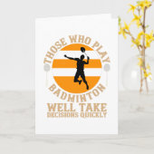 Carte Badminton - Prendre des décisions rapidement (Fleur jaune)