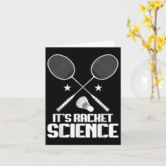 Carte Badminton Racket Science Shutter Joueur Badminton (Fleur jaune)