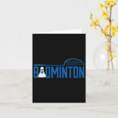 Carte Badminton Racket Shuttle Design sportif (Fleur jaune)