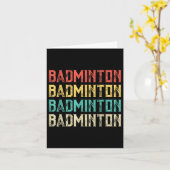 Carte Badminton, Rétro Badminton Vintage (Fleur jaune)