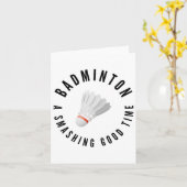 Carte Badminton Smashing Bon Temps (Fleur jaune)