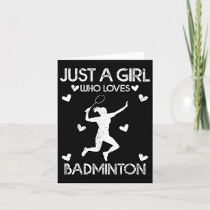 Carte Badminton Sport Adulte Tee Juste Une Fille Qui Aim