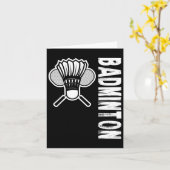Carte Badminton sportif (Fleur jaune)