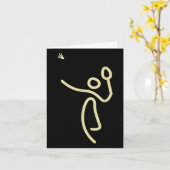 Carte Badminton Stick Man – Idée Cadeau Volant (Fleur jaune)