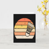Carte Badminton Sunset Retro (Fleur jaune)