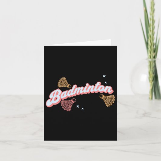 Carte Badminton Super Et Navettes Amusants (Devant)