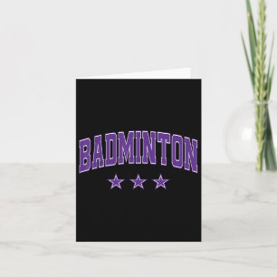 Carte Badminton Toutes les étoiles violettes Clic Rétro 