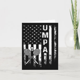 Carte Badminton Umpa American Flag Vintage Christmas Xma