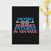 Carte Badminton - Victoire exige un paiement (Fleur jaune)