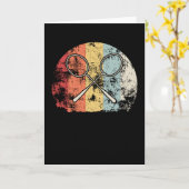 Carte Badminton vintage (Fleur jaune)