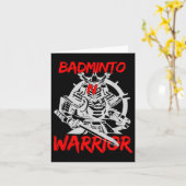 Carte Badminton Warriet Racket Shuttle Sport Jeu (Fleur jaune)