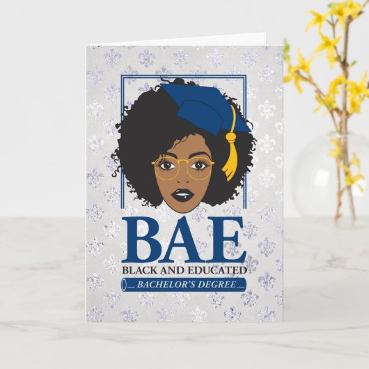Carte BAE Black et baccalauréat instruit (Fleur jaune)