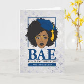 Carte BAE Noir et Maîtrise instruite Diplôme (Fleur jaune)