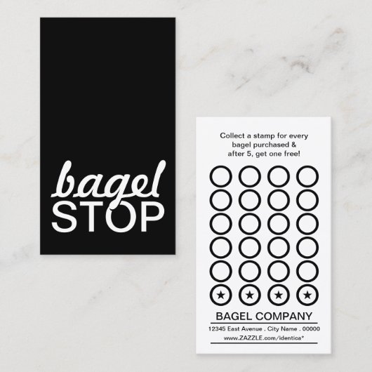 carte bagel stop punch (Devant / Derrière)