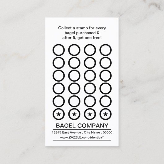 carte bagel stop punch (Dos)