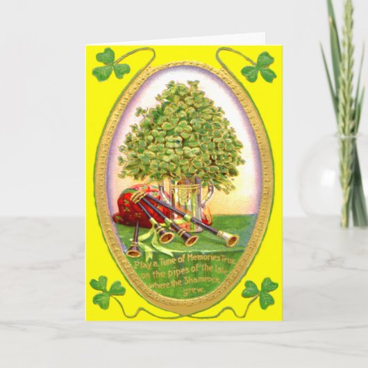 Carte Bagnons shamrocks Gold Green (Devant)